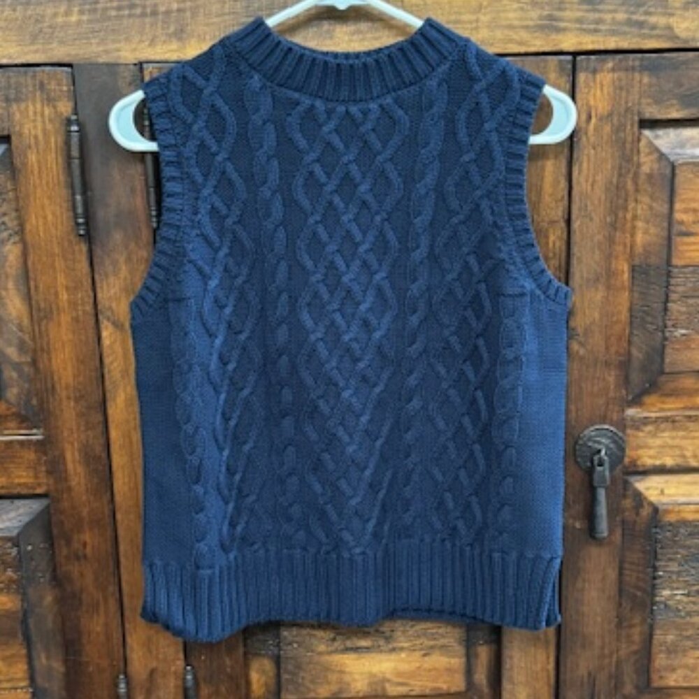 Caslon - Sleeveless Blue Sweater - NWOT - Size Small